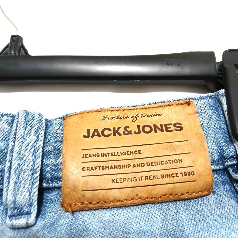 Jack & Jones Frank Jeans Men's 29x32 Blue Faded Cropped Vintage Denim Slim Fit
